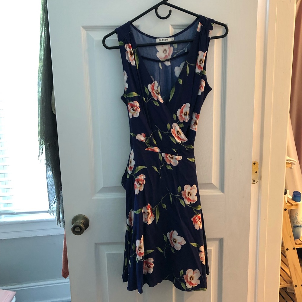 Floral sundress w/ wrap tie